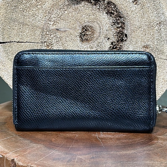 COACH Crossgrain Leather Zip Around Small Wallet/Wristlet - Picture 2 of 12